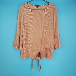 gyft Top Size Medium Striped 3/4 Sleeve